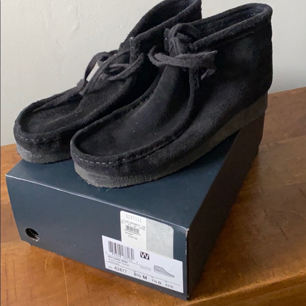 Clarks Wallabee suede boots (Barney’s sp. edition)